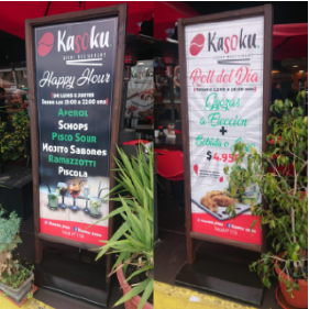Atriles-Kasoku atriles para restaurante de sushi en santiago de chila